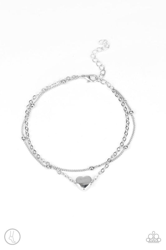 Ocean Heart - Silver  Anklet