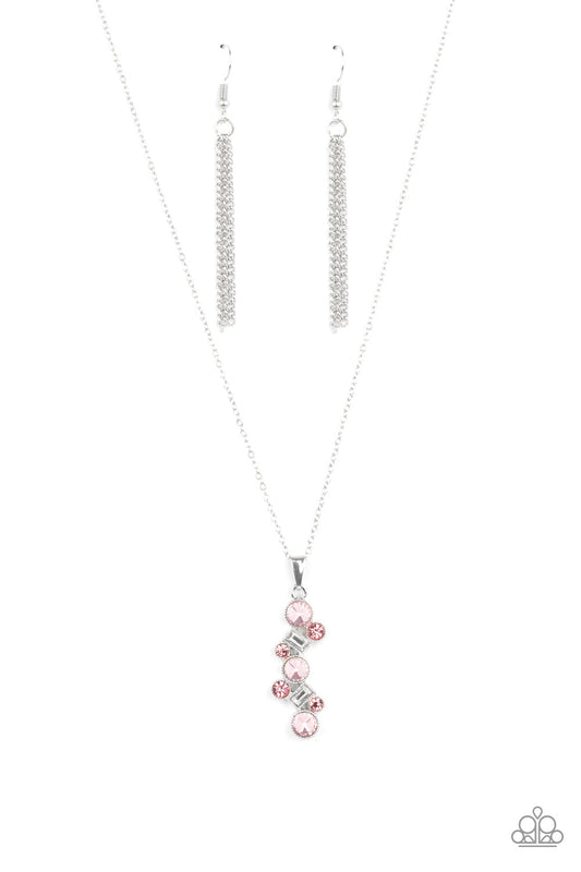 Classically Clustered - Pink Necklace