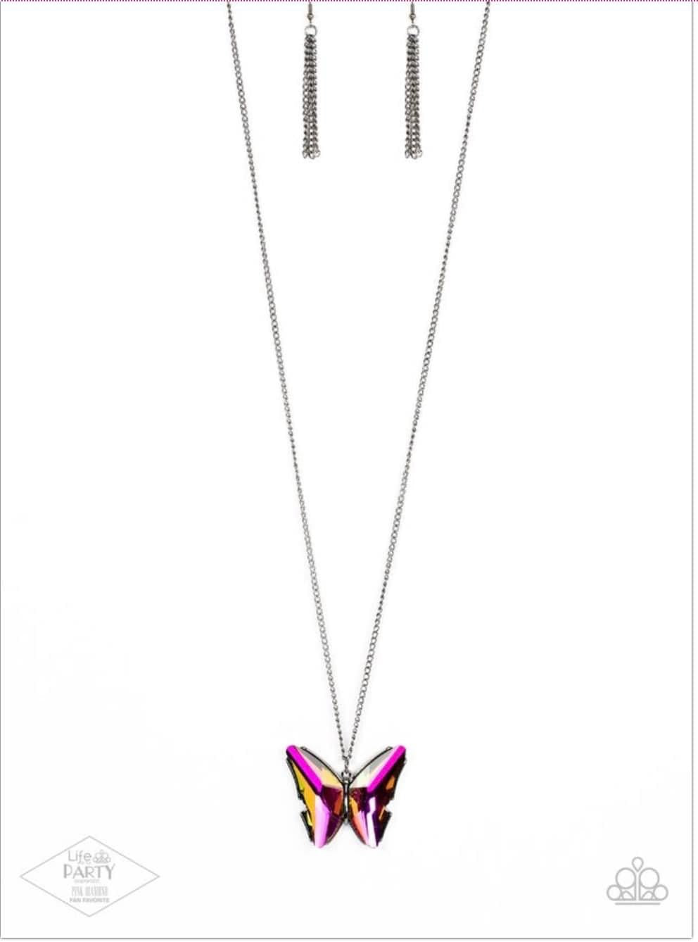 The Social Butterfly Effect - Pink Necklace